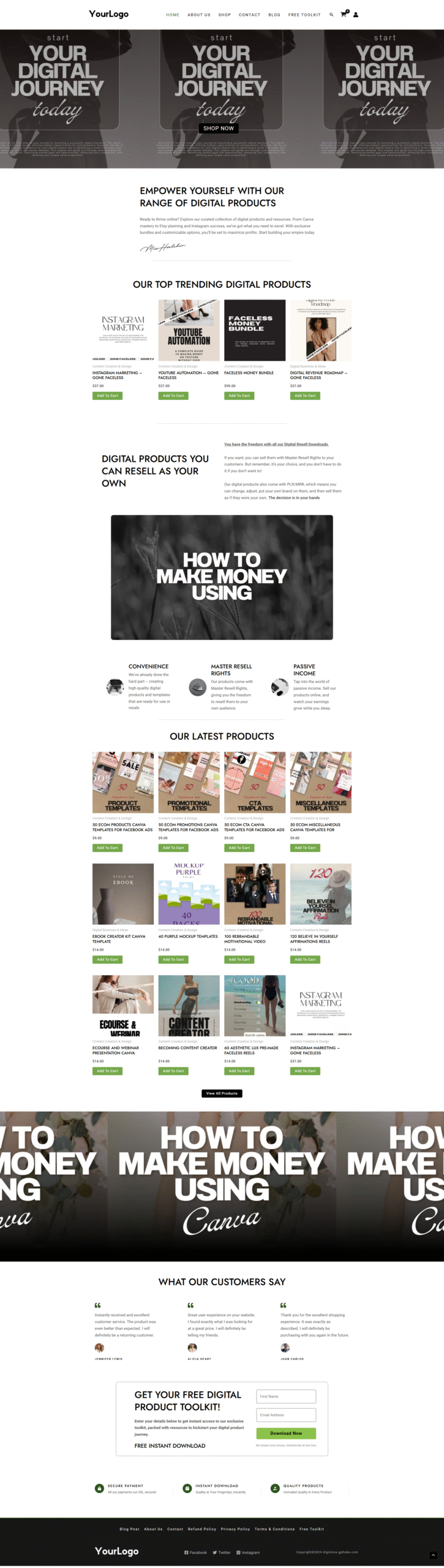 DigiStore Homepage Preview